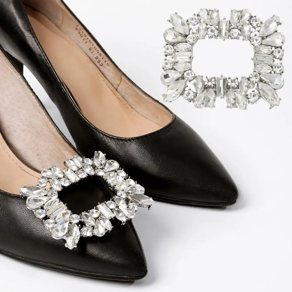

1PC Women High Heel Wedding Shoe Decorations Clip Butterfly Clamp Shiny Clips Charm Buckle