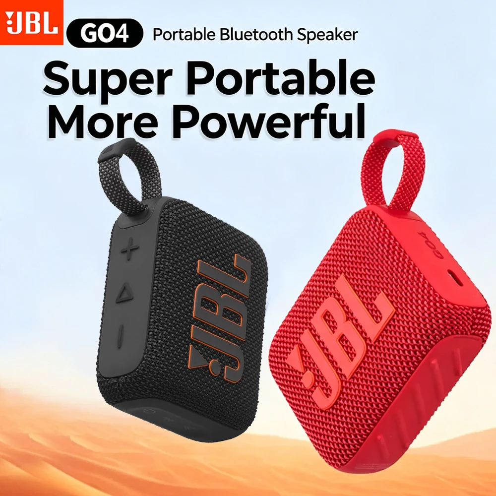 

Портативная Bluetooth-колонка JBL GO4 для путешествий на открытом воздухе, водонепроницаемая по стандарту IP67, миниатюрная беспроводная колонка с 7-часовым временем работы, глубокими басами и зарядкой через USB.
