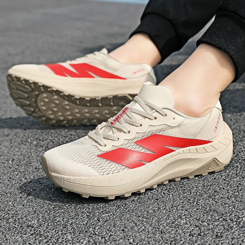 Wide Toe Couple Sports Casual Shoes For Men Women, Breathable Mesh Shoes, Soft Sole Shock Absorption Marathon Running Sneakers