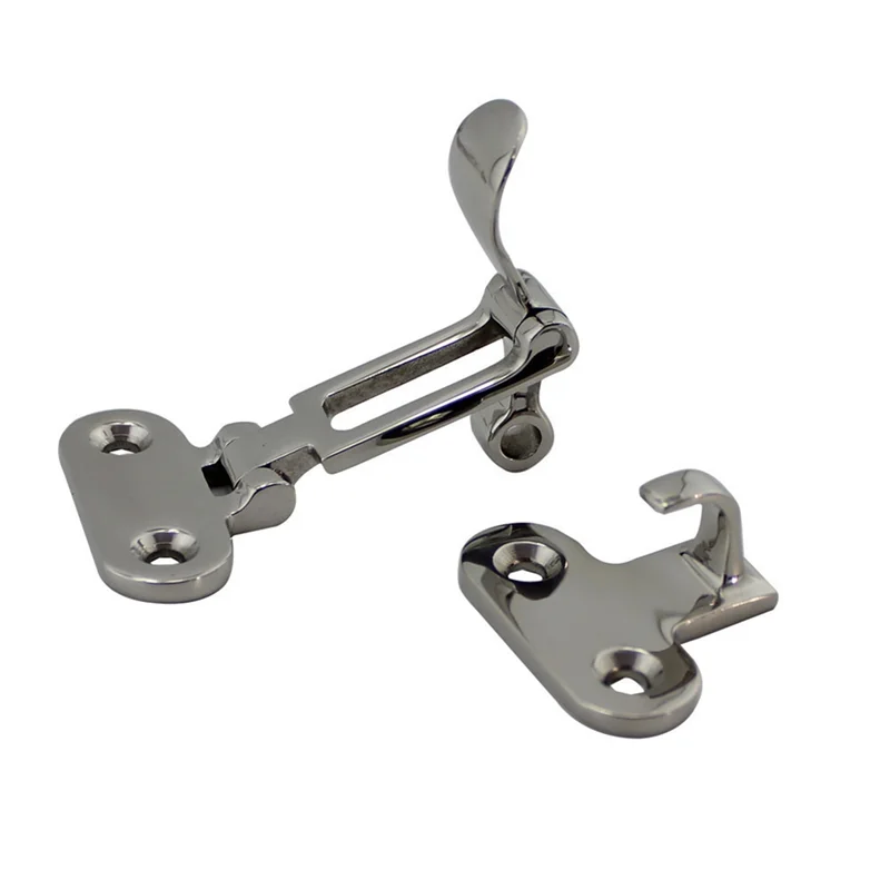 

316 Stainless Steel Clip Deck Hasp Lock Deck Locker Shockproof Latch Fastener Hardware Yacht Replacement Accessories 2Pcs