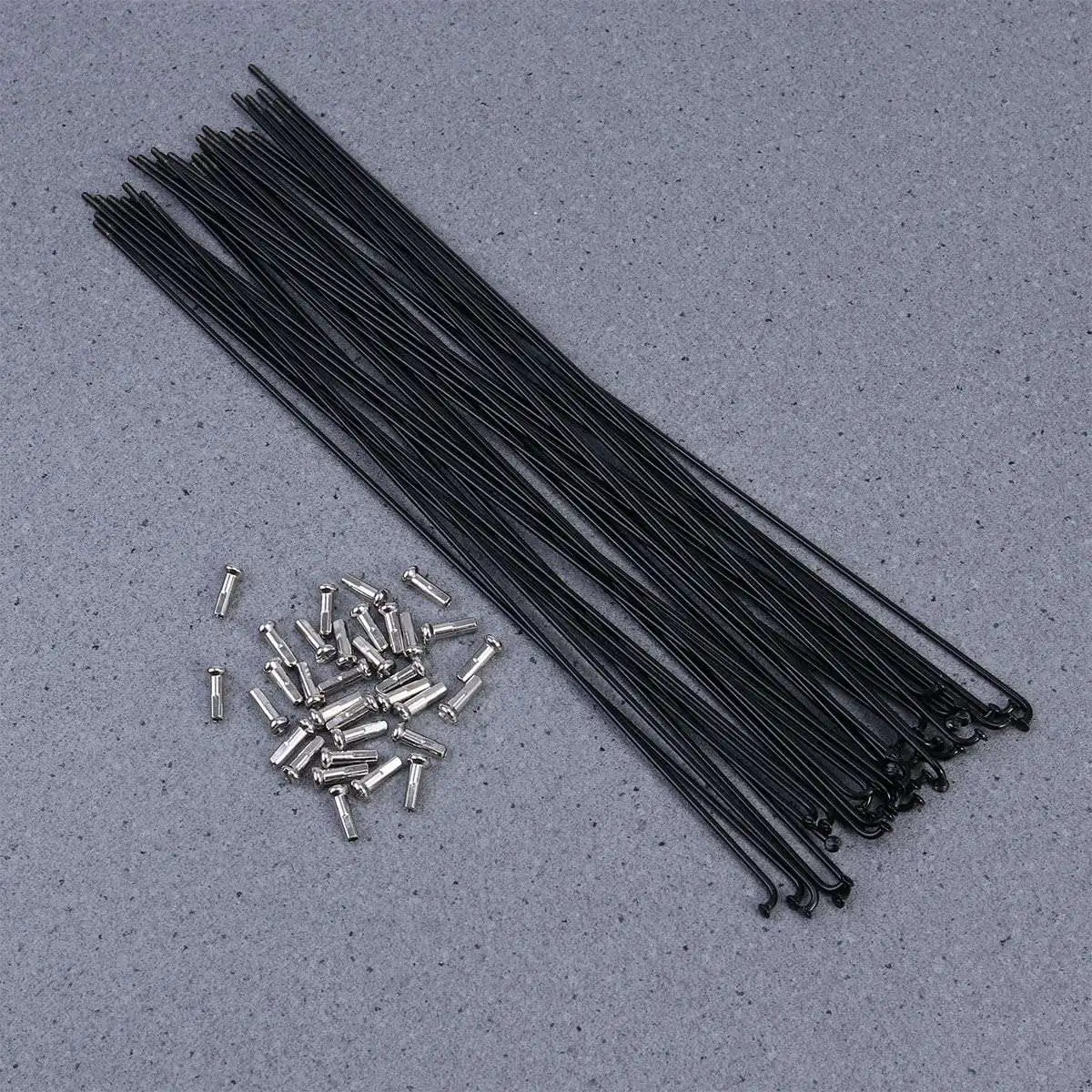 36 Pcs Mountain / Road Bike Stainless Steel 14G J Bend Spokes Black Colour High Strength Bicycle Spokes 262mm