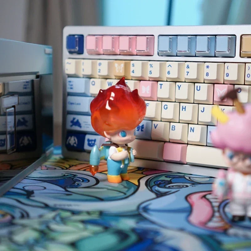 Alice Theme Cute Keycap Custom Cherry Profile PBT Artisan Keycaps Cross Shaft Mechanical Keyboard Accessories Point Key Caps