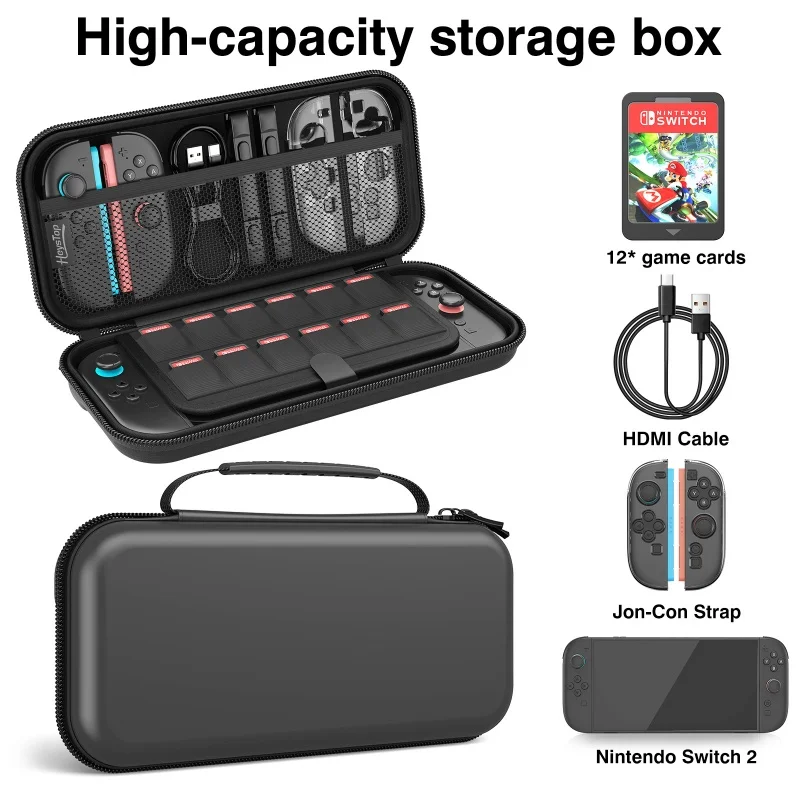 Latest Switch 2 Case Protective Hard Portable Travel Carry Case Carrying Case Protected for Console Accessory