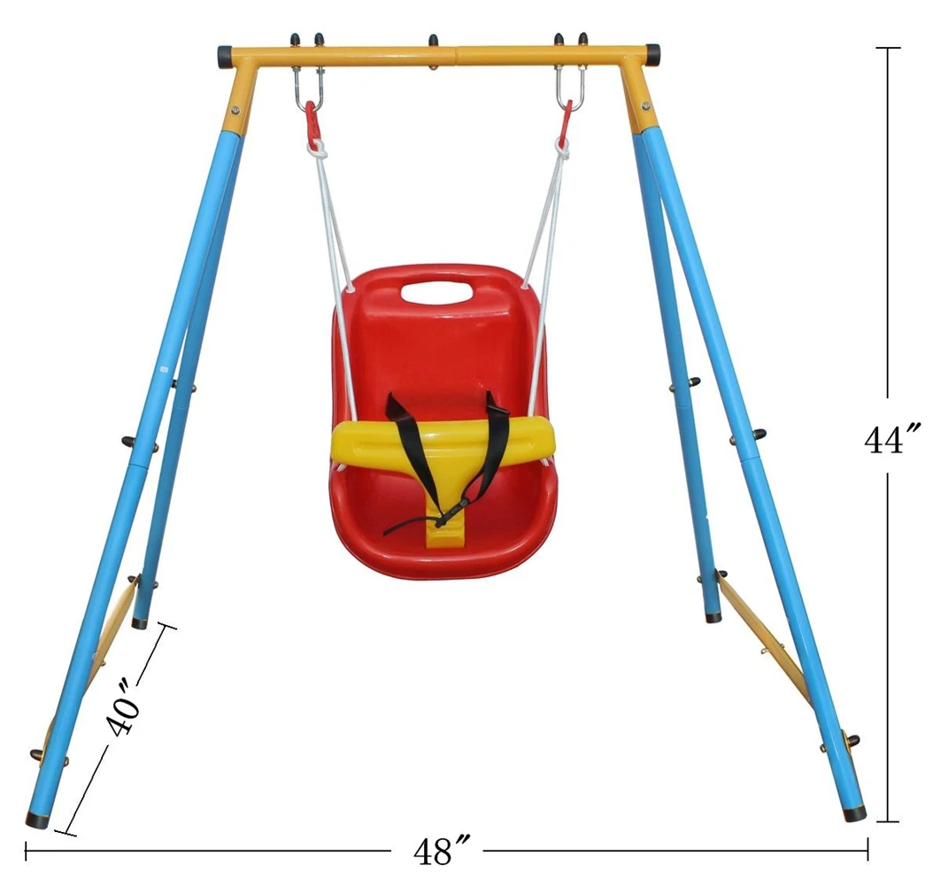 Swing Set com cinto de segurança para bebês, Metal Swing para crianças, interior e exterior, quintal