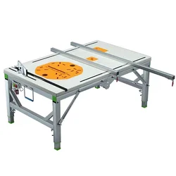 Mesa de sierra para carpintería, mesa de empuje sin polvo, sierra de precisión Daw, mesa de trabajo plegable de acero inoxidable, multifuncional, 80, 2023 CM, 120