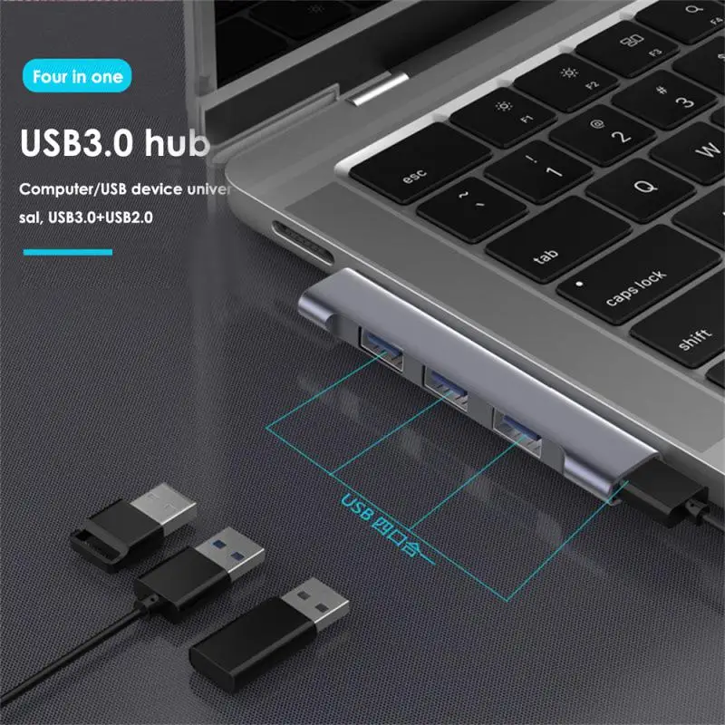 PD High Speed USB-C USB HUB Wide Using USB3.0 5Gbps Portable Type-C Docking Station 4 In 1 USB Hub For Computer Accessories