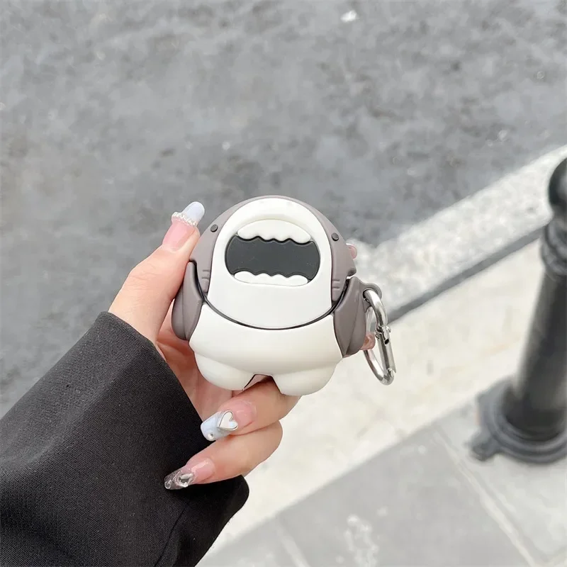 For OPPO Enco Air 3 Case Cute Cartoon shark Funny Silicone Protective Cover for oppo Enco Air 3 Bluetooth Earphone Case