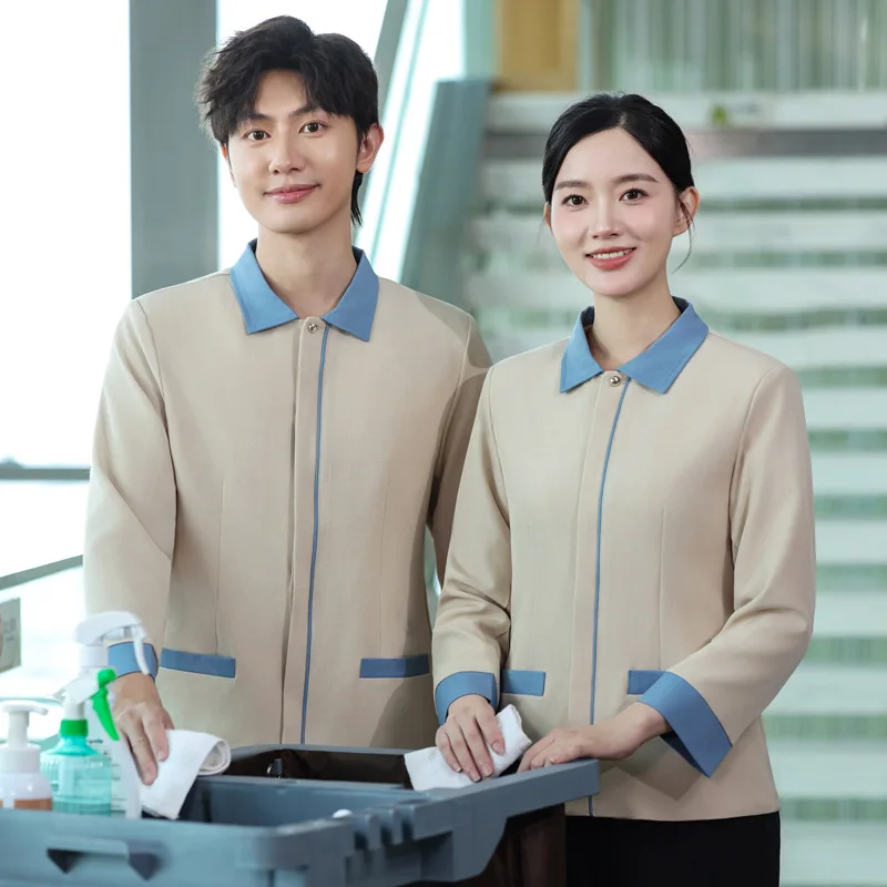 

Женская униформа для уборки с длинным рукавом, уборщик, управление имуществом, домашние услуги, супермаркет, модная Cleani