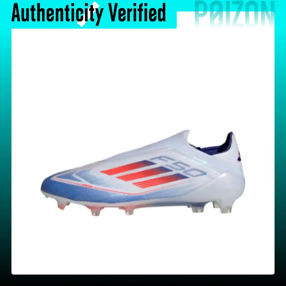 Adidas F50 ELITE Comfortable Firm Ground Fabric Soccer Shoes Unisex White Red Blue IF8819