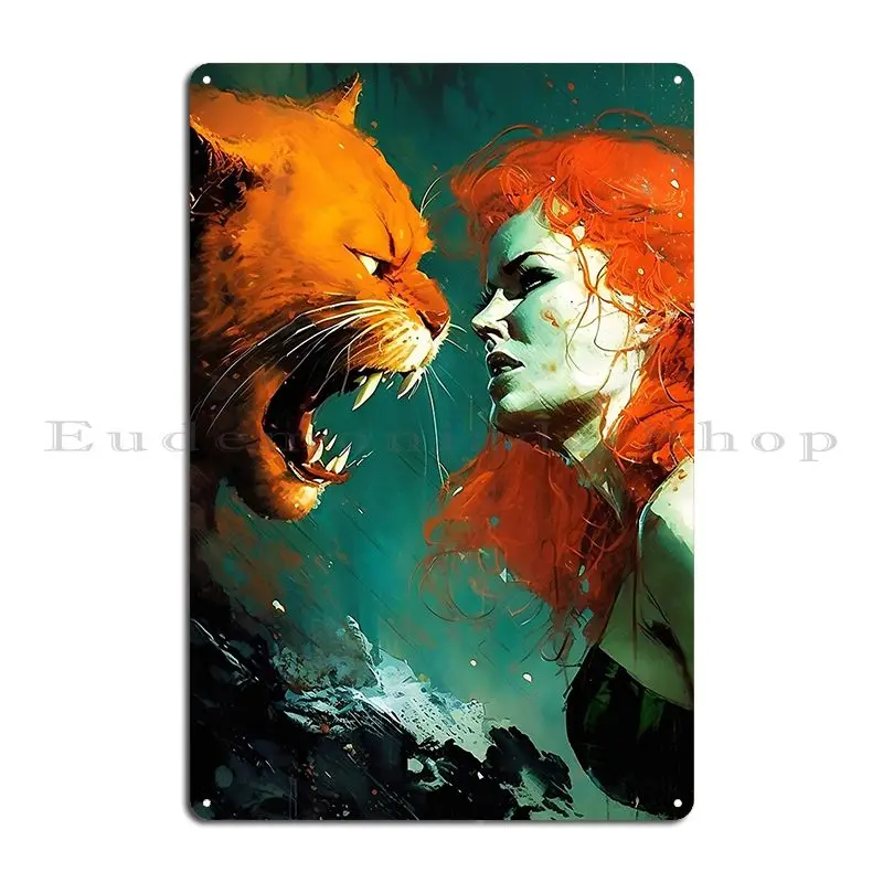 Redheads With Cats Screaming Contest Metal Plaque Poster Designs Rusty Wall Plaque Wall Mural Customize Tin Sign Poster