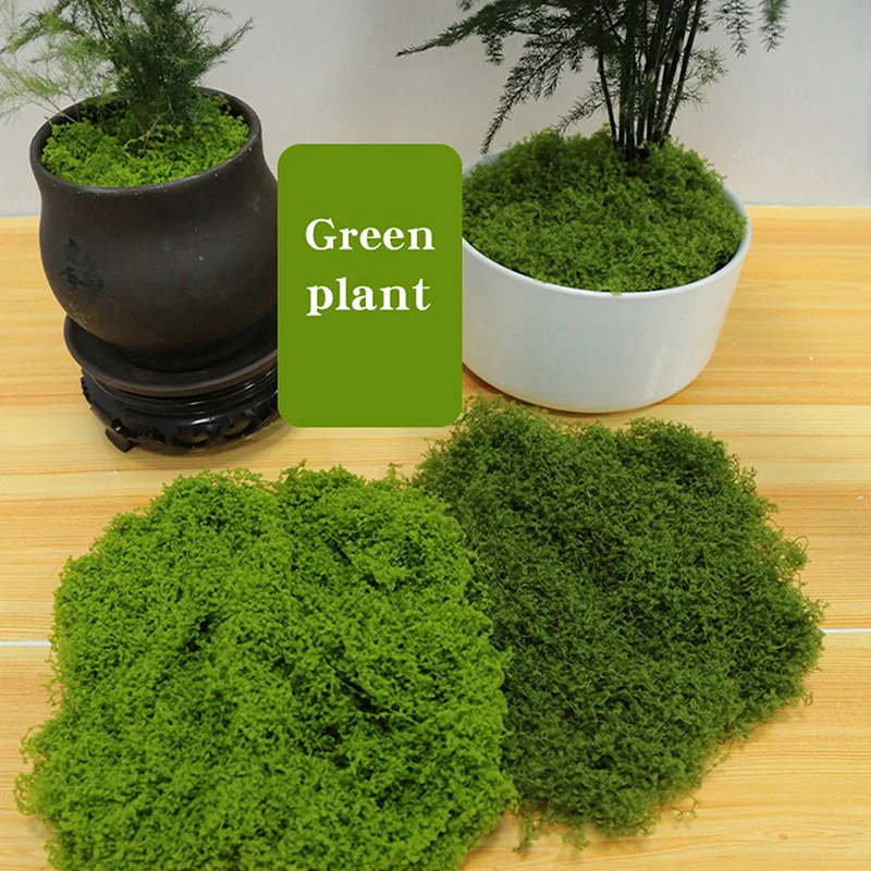 

100g Artificial Moss Green Plants Micro-landscaping Decorative Imitation Lawn Pavement Props Flowerpot Bonsai Decoration