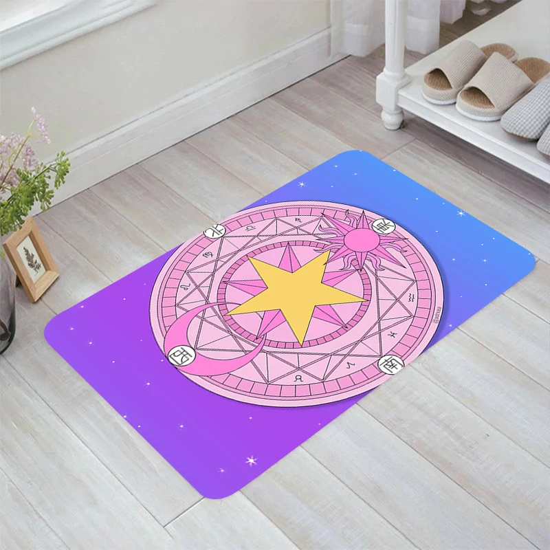 Cardcaptor Sakura Anime Floor Mat Rugs Balcony Carpets Kitchen Carpet Living Room Doormat Entrance Door Home Foot Rug Mats Bath