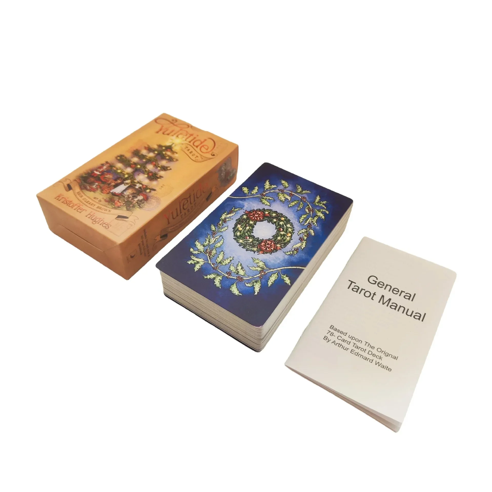 12x7cm Yuletide Tarot cards board games with paper manual