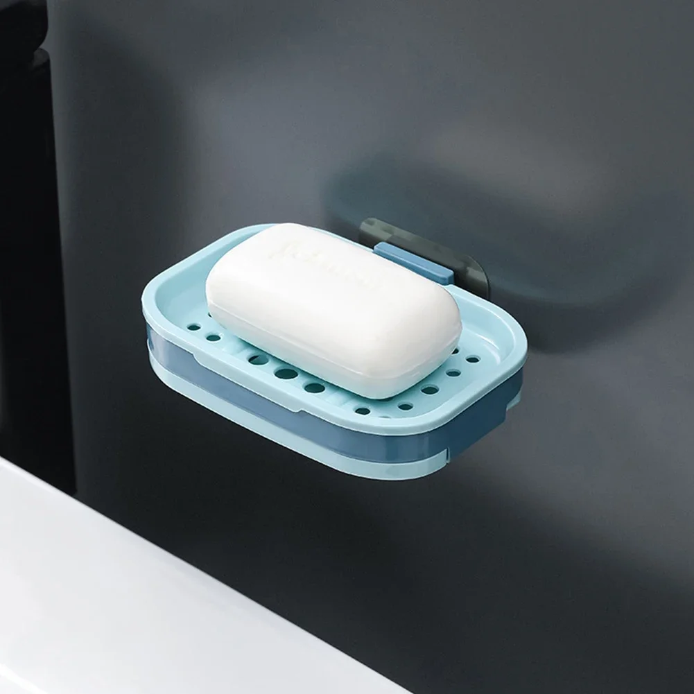 

Useful Accessories Kitchen Or Other Places Shower Use It In Your Bathroom Soap Dish 13*8.5cm Dark Green Grey PP