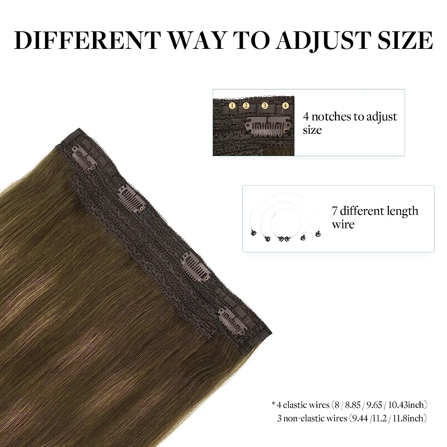 وصلات شعر بشري طبيعي وصلات شعر سلكية غير مرئية مستقيمة ذهبية أشقر Balayage خط صيد ريمي مع 4 مقاطع #4