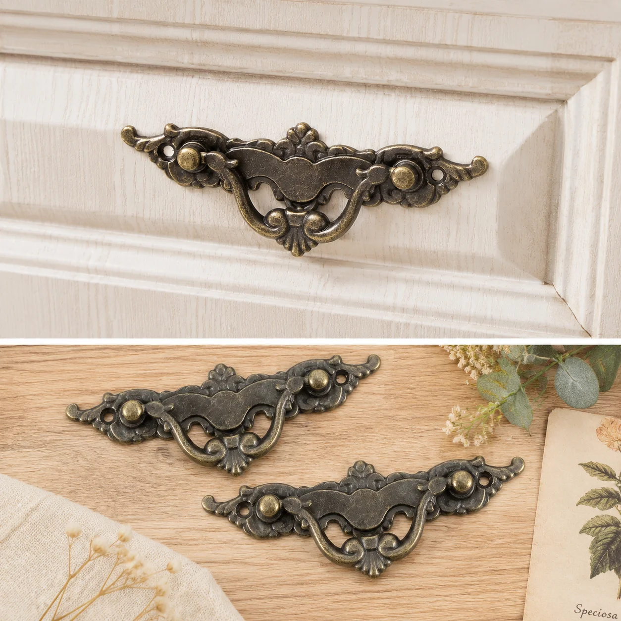 2 Pcs Vintage Cabinet Handles European Style Drawer Handle Alloy Dresser Drawer Pulls Knob Decorative Pulls Knobs Door Handles
