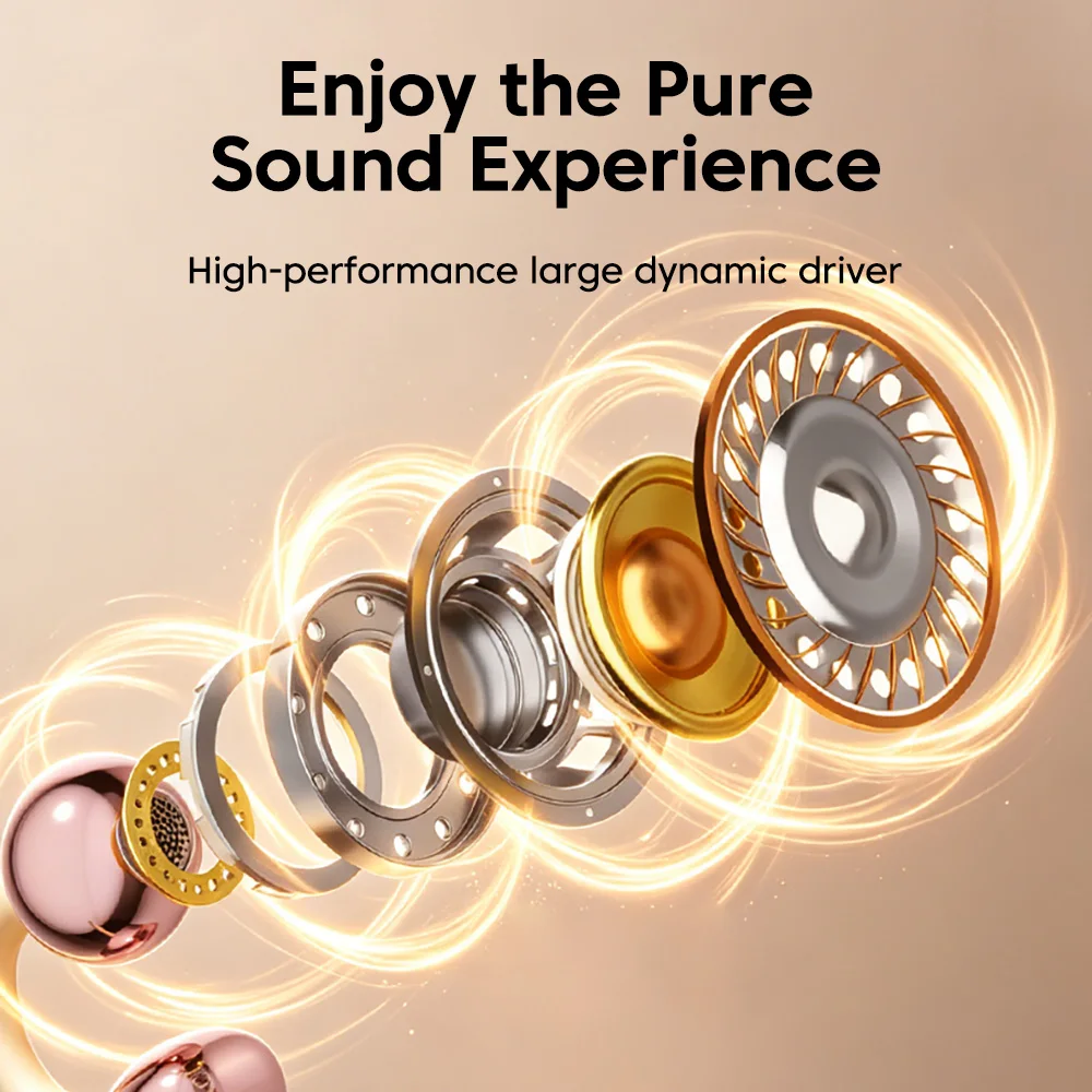 Clip-on Type C&3.5mm Wired Control Headphones HIFI Sound Sports Earbuds Gaming Headsets Earphones in HD Mic For iPhone 15 16 17