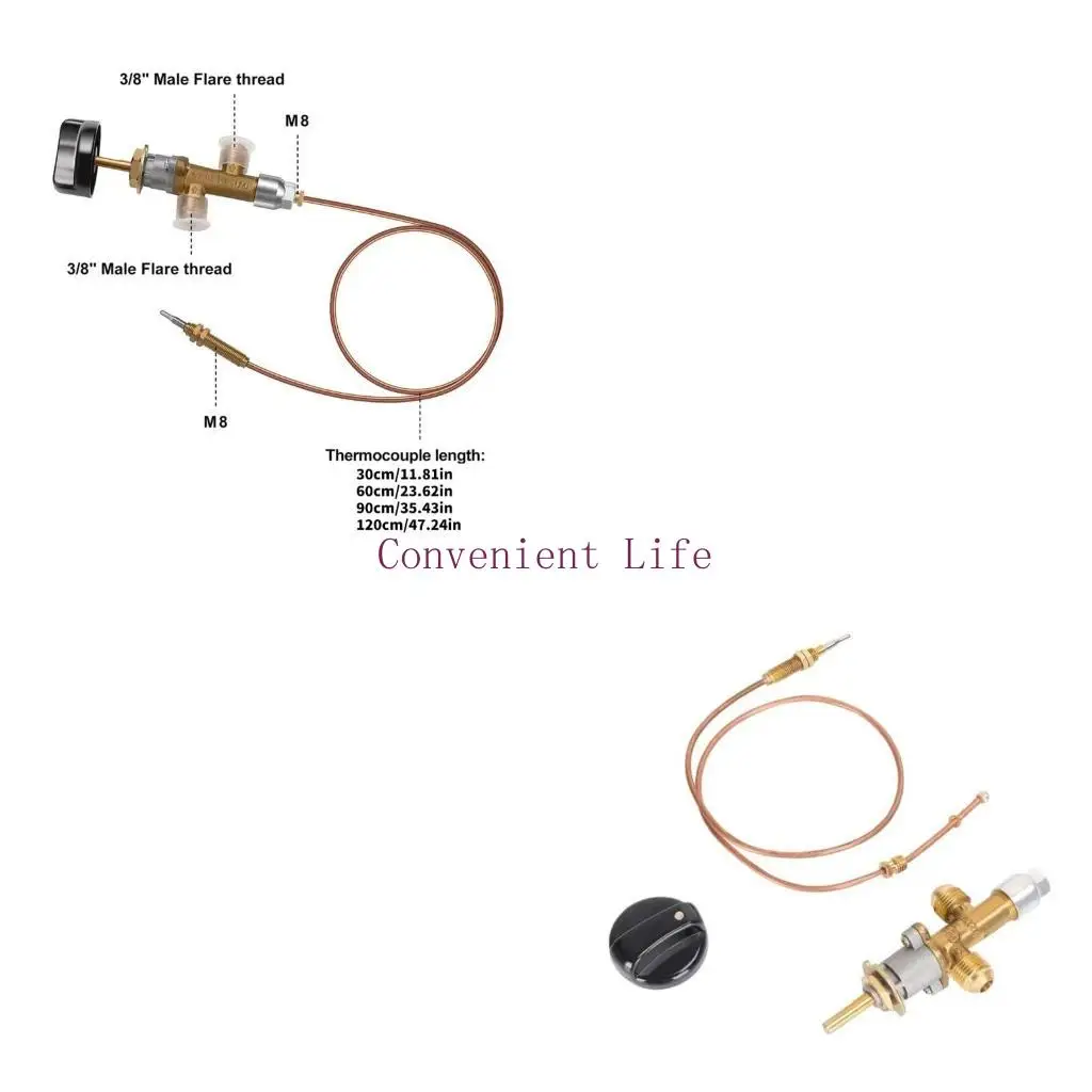 

L1EE brass Constructed Flame Out Control Valves Completes With Thermocouple And Manual Knob Suitable for Fireplaces & Pits