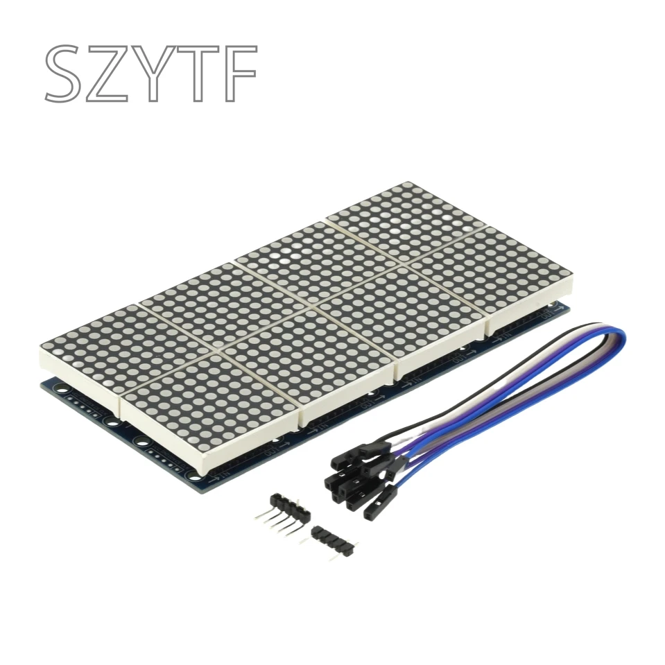 8-Bit MAX7219 Dot Matrix Module Control Module Single Chip Microcomputer Control Drive LED Display Module