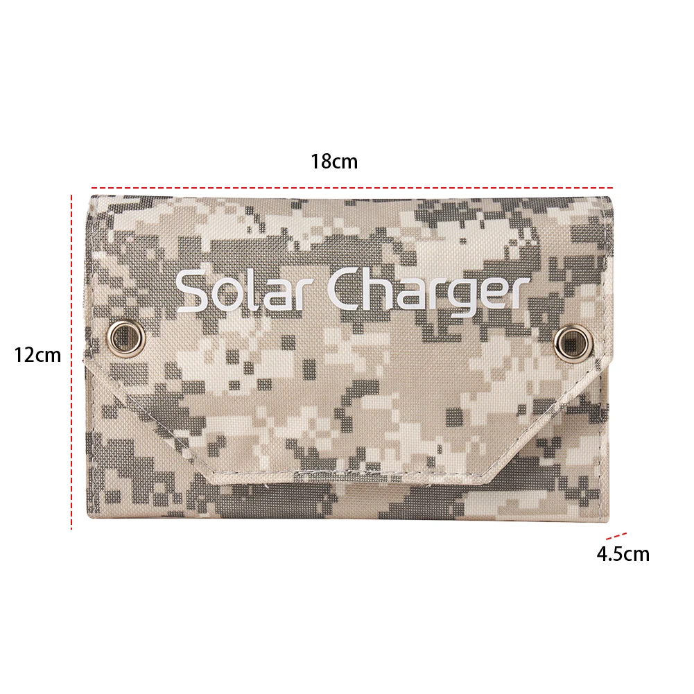 USB 휴대용 배터리 충전기 IP67 방수 12W 5V 접이식 태양 전지 패널 야외 전원 은행 높은 변환 효율