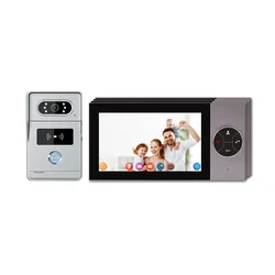 7 Inch 1080P TUYA Wifi Video Deurbel Systeem Deurtelefoon Deur RFID Unlock Camera 7 inch Touchscreen Video intercom Toegangscontrole