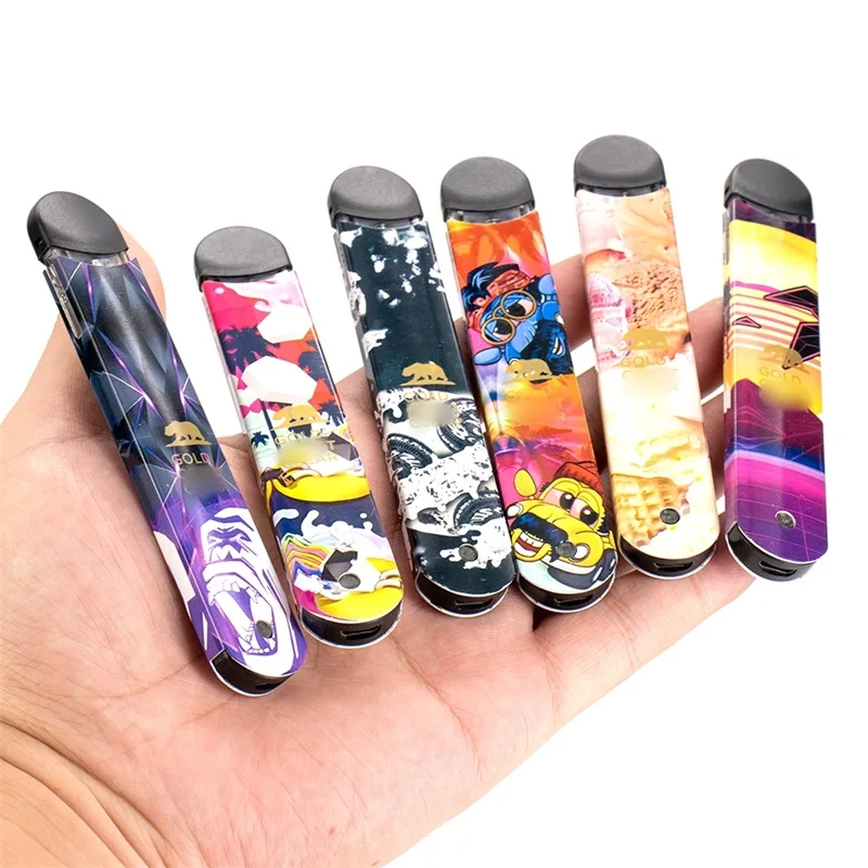 

10pcs Gold Coast Clear Rechargeable Vape Pen Pod Kits 380mah 1.0ml Empty Vaporizer Pods Ceramic Coil Thick Oil E Cigarettes Ecig