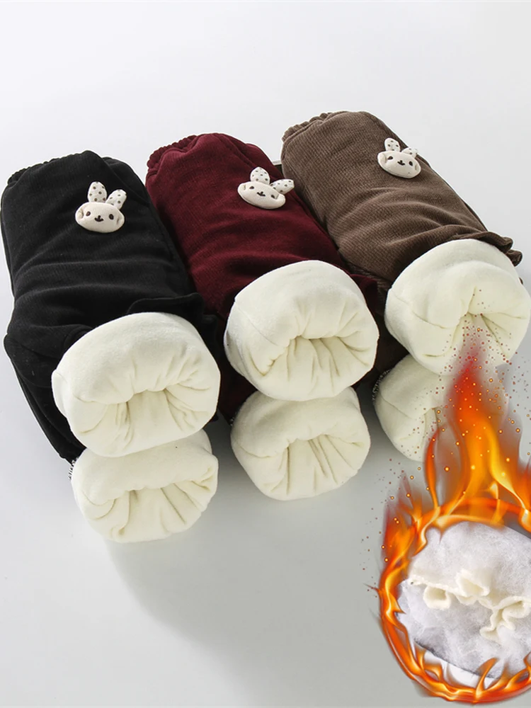 سراويل كاجوال مبطنة بالشتاء للفتيات، سراويل طويلة عالية الخصر، تصميم غير متماثل، مزيج قطني مريح للأطفال