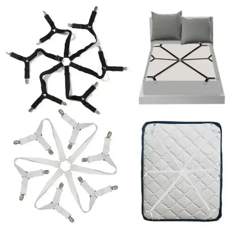 12 Clips Adjustable Elastic Bed Sheet Holder Mattress Clip Fasteners Cover Blankets Non-Slip Fixing Strap Grippers