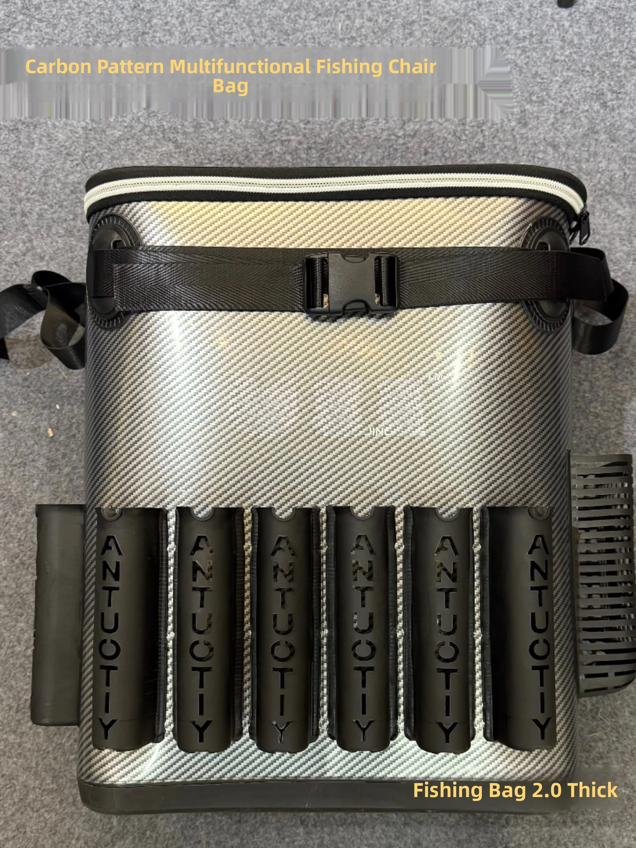 

Многофункциональная утолщенная рыболовная сумка-рюкзак Yaoark из ЭВА с водонепроницаемым отделением большой вместимости и двумя плечевыми ремнями для рыбалки