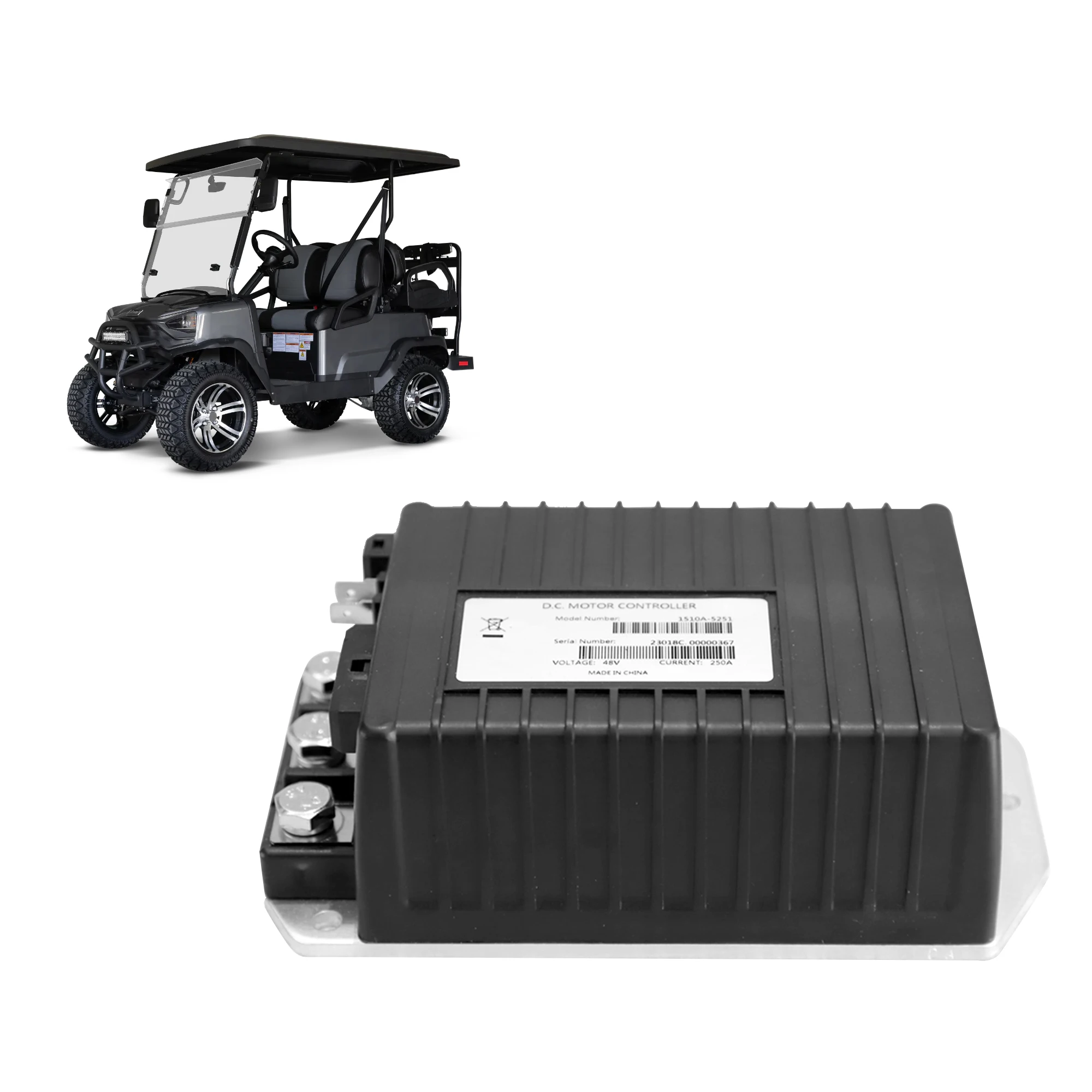 

250A 48V Controller 1510A-5251 fit Curtis Club Car DS Precedent Golf Cart IQ System 1999-UP USA Electric PMC SepEx Controllers
