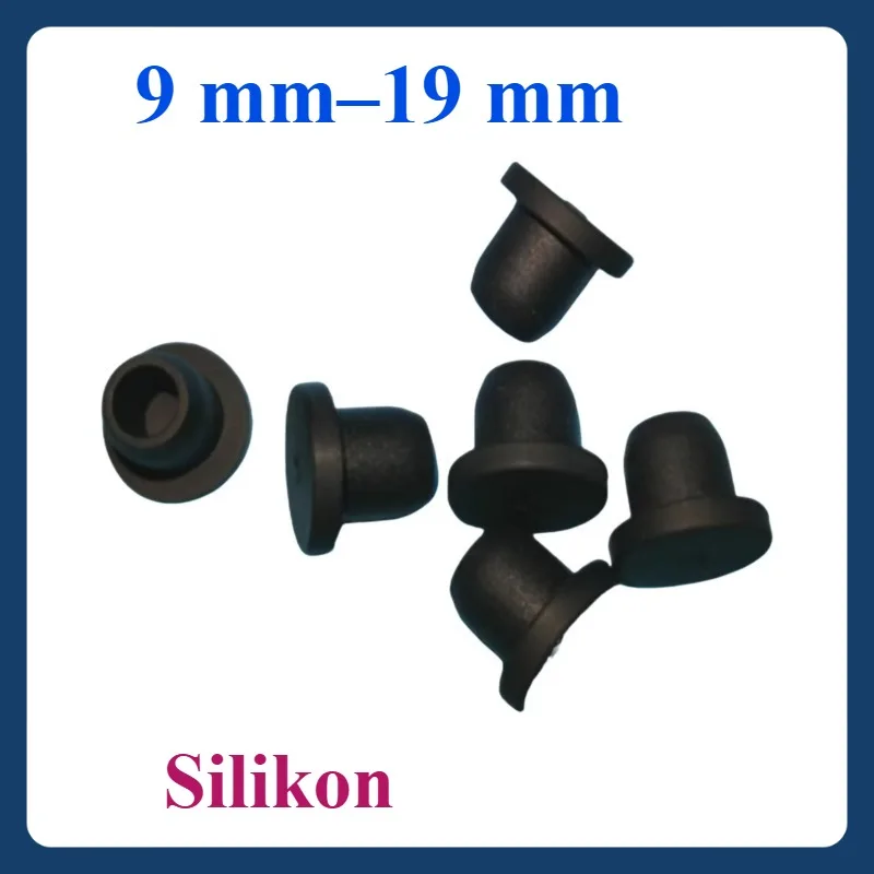 

9 mm to 19 mm black silicone rubber plugs, silicone rubber waterproof, sealing plugs for columns