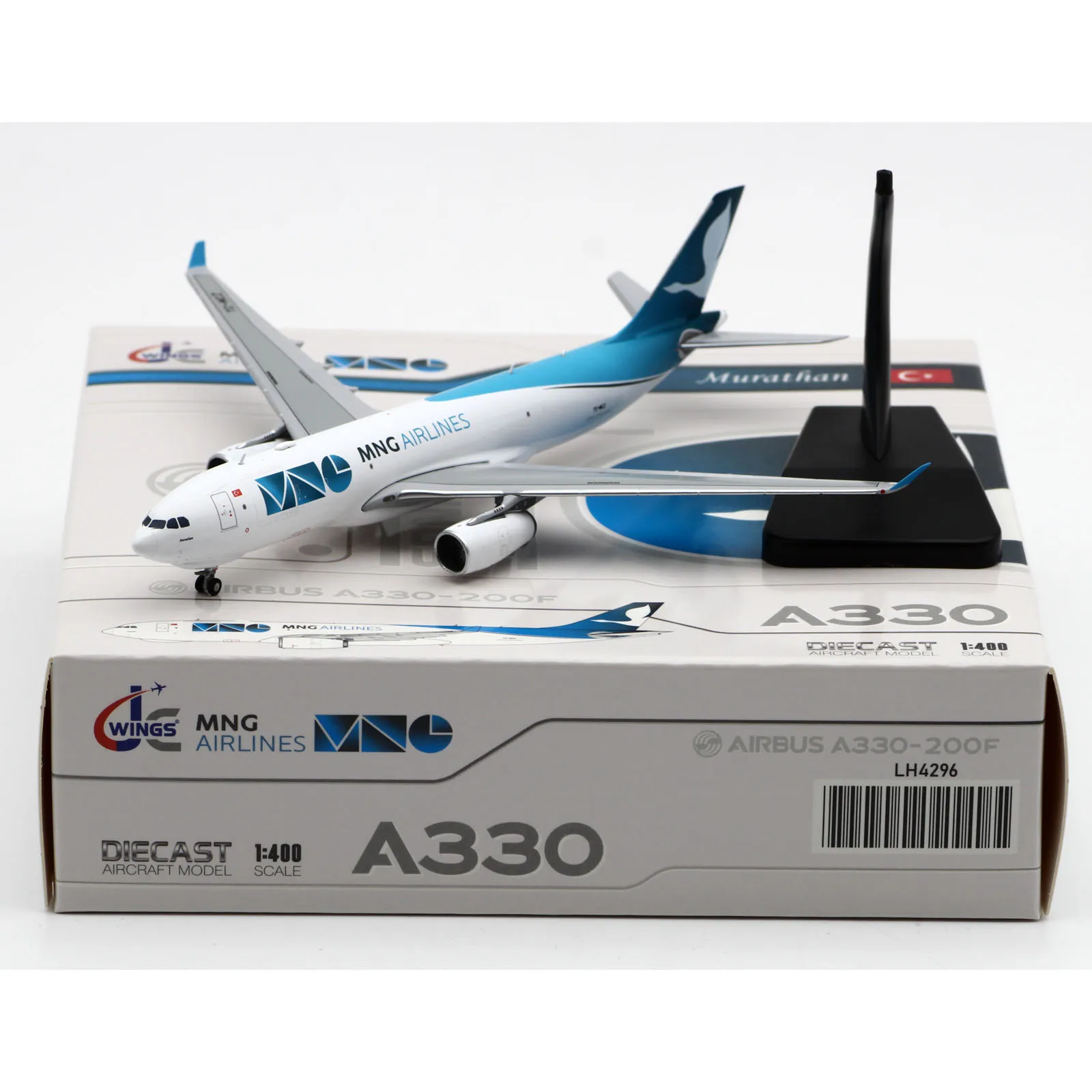 

LH4296 Alloy Collectible Plane Gift JC Wings 1:400 MNG Airlines Airbus A330-200 Diecast Aircraft Jet Model TC-MCZ With Stand