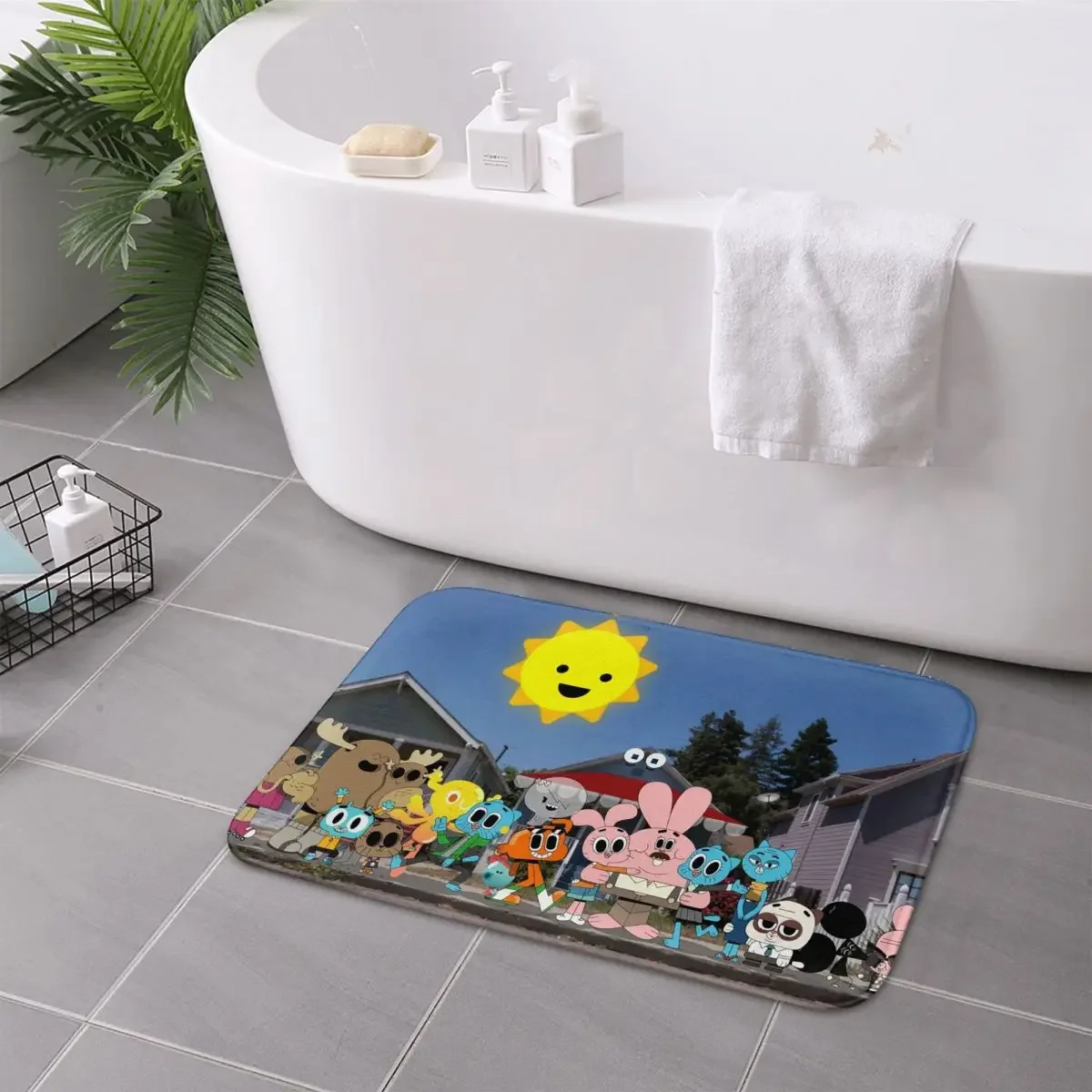 The Amazing World Of Gumball Non-slip Doormat Floor Mat Sand Scraping Carpet Rug for Kitchen Entrance Home Balcony Footpad Mats