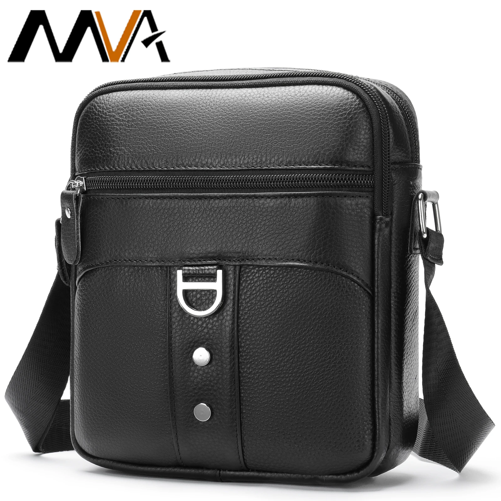 MVA Leather Crossbody Bag For Men Shoulder Bags Casual Sling Sac Bolso Hombre Bandolera Borsa Tracolla Uomo Sacoche Homme Luxe