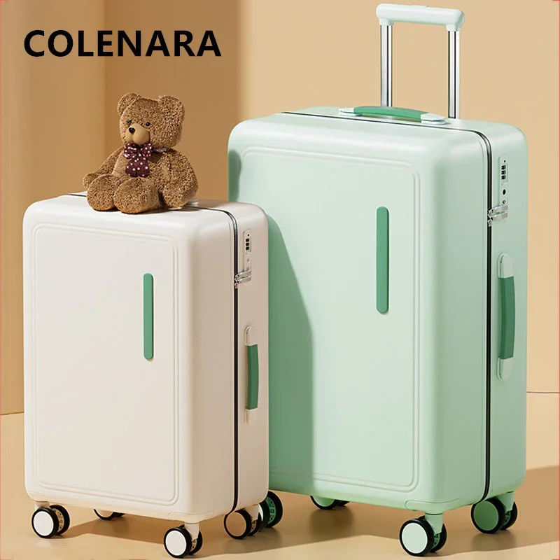 COLENARA-Mala Multifuncional para Homens e Mulheres, Embarque Leve, Mala Trolley, Bagagem de Viagem, ABS e PC, 20 in, 24 in