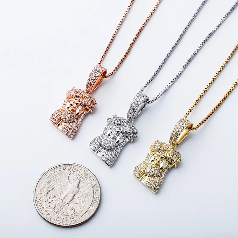 

Популярный кулон в виде головы, крест, хип-хоп, женское персонализированное ожерелье, ювелирные изделия