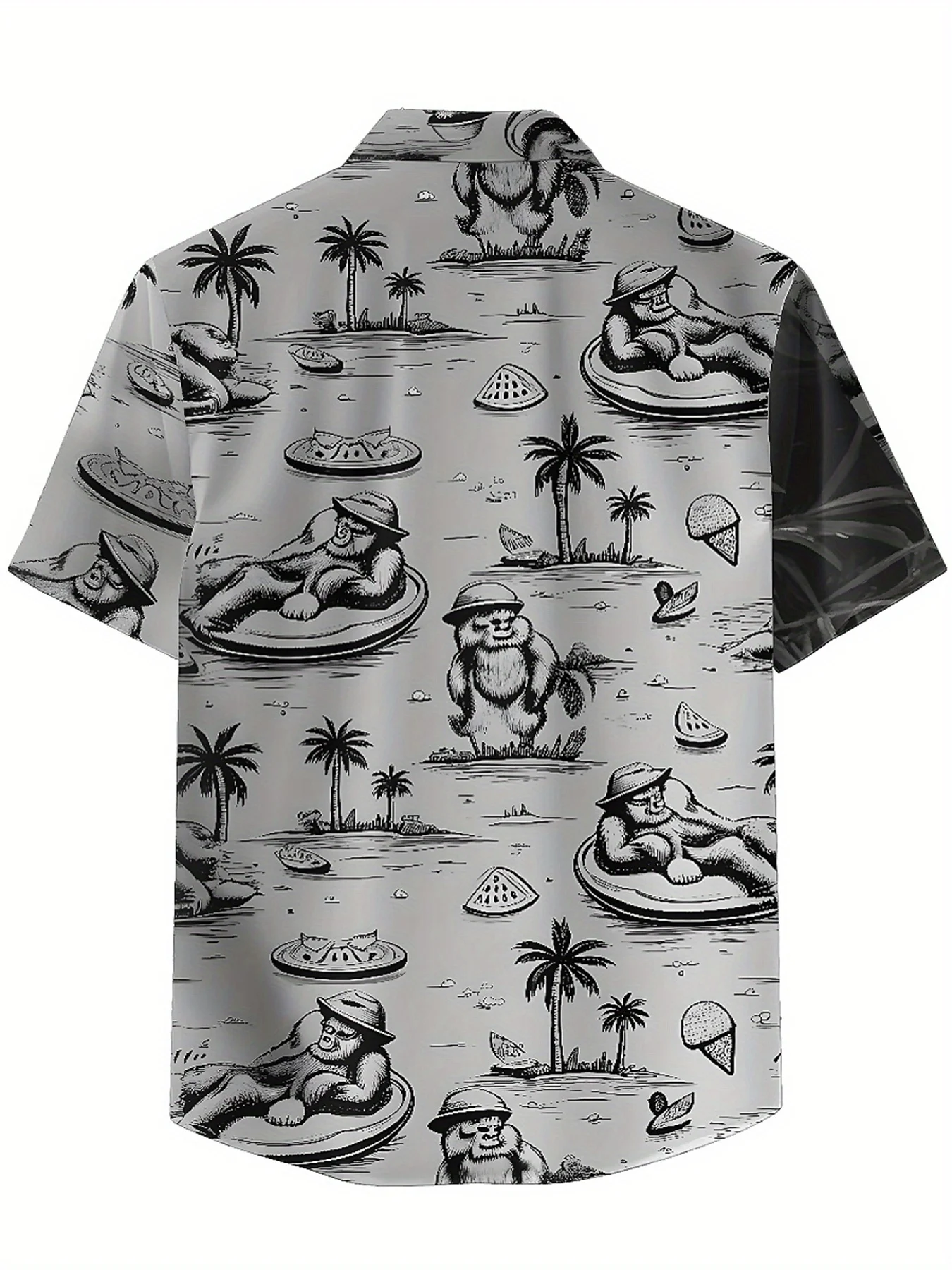 Men's Plus Size Hawaiian ShirtsTropical Beach Vacation Style Printpattern,New in Summer Fashion Tops,Hip Hop Rock Streetwear