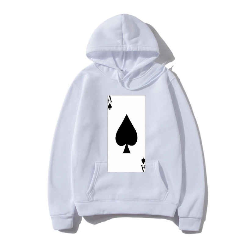 

ace of spades playing card poker money texas game Hoodie casino unisex Sweatshir New Pullover Funny Hoodie Hoody