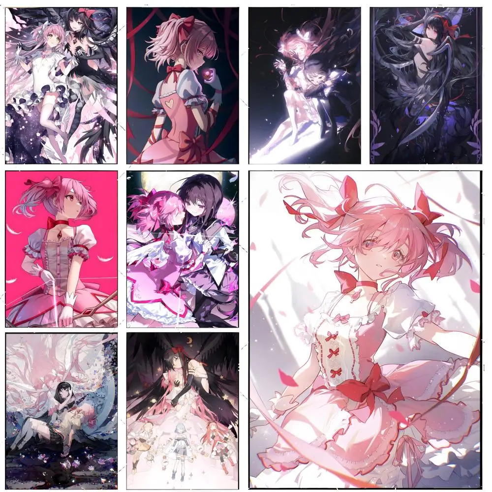 anime dark P-Puella Magi Madoka Magica Poster Premium Decor Art & Gift for Household Lounge Home Ornaments