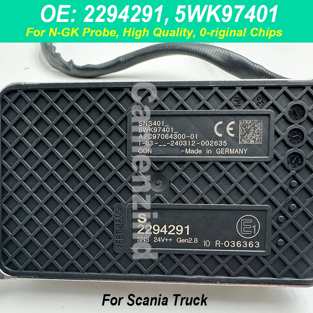 

2294291 5WK97401 High Quality For NGK Probe Nitrogen Oxygen Sensor NOx Sensor 24V 2064769 2247381 2296801 For Scania Truck
