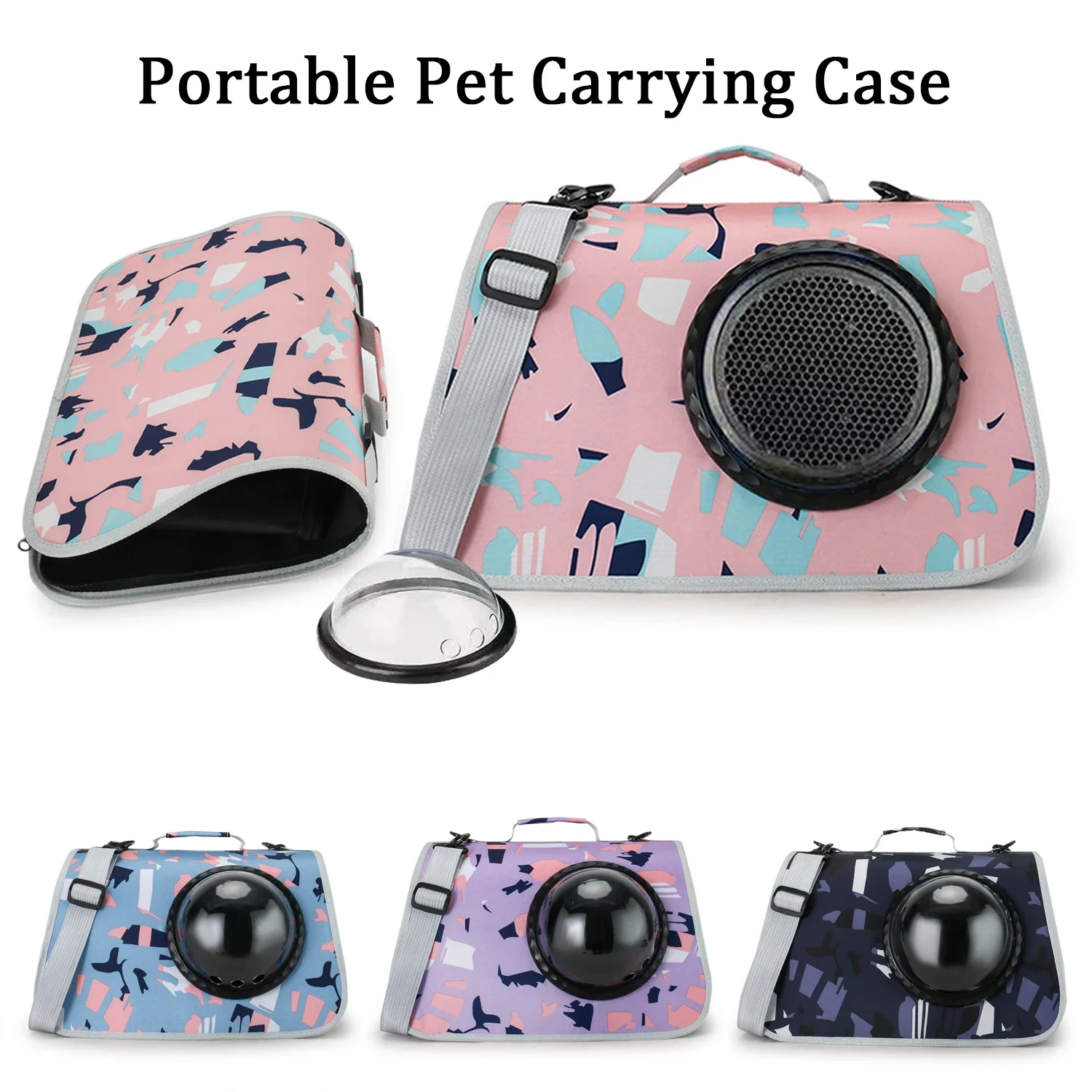 

Foldable Cat Bag Handheld Breathable Pet Crossbody Space Capsule Transparent Pet Bag Outdoor Bag Portable Kitten Backpack