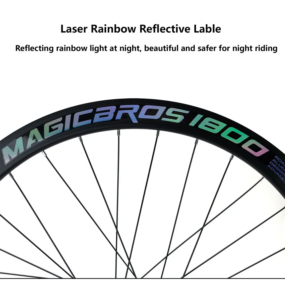 MAGICBROS Fixie Laufradsatz für Bahnrad mit V-Bremse, 40MM 60MM Clincher Einzelgang-Fahrradlaufräder 700C für Fixed-Gear-Bikes – Detail 6