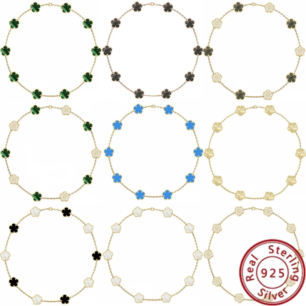 

Высококачественное классическое модное ожерелье 2026 года с 4-листным многоцветным кулоном и 10 цветами, 15 мм