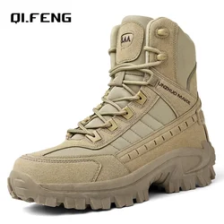 New Training Boots Men High Quality Outdoor Anti Slip Durable Mountaineering Boots Fashionable High Top Large Size Work Shoes