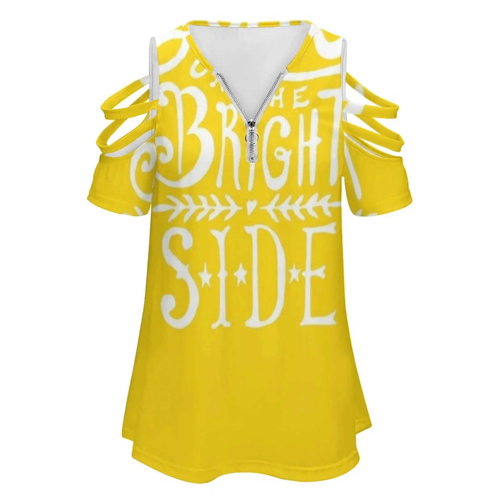 Look On The Bright Side Woman's T-Shirt Spring And Summer Printed T Shirts Various styles T-shirts Look On The Bright Side Quote