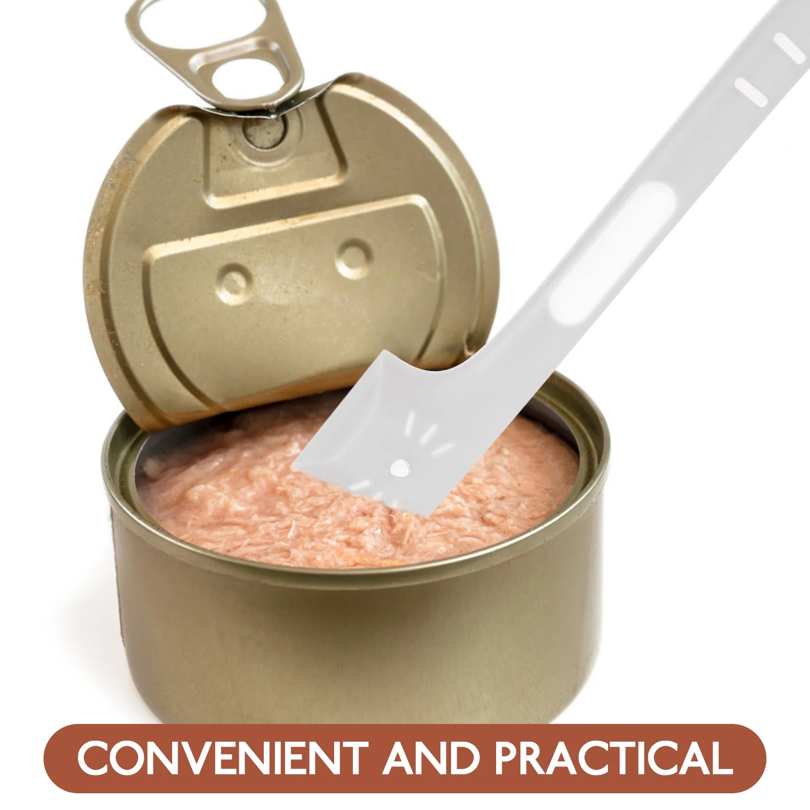 

2pcs Pet Can Spoon Reusable Cat Food Spoon High-Grade Tpr Can Scraper For Dog Cat Canned Food Easy Grip Lever Design Durable