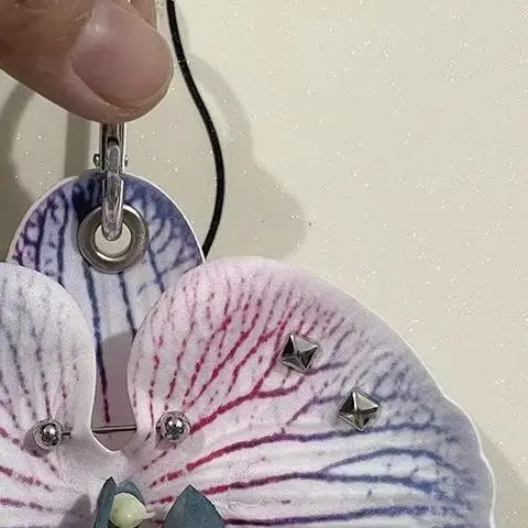 Kreative schöne Phalaenopsis Tuch Schlüsselanhänger Simulation Blumen Schlüsselanhänger Telefon Charms elegante Tasche Anhänger Zubehör Geschenk