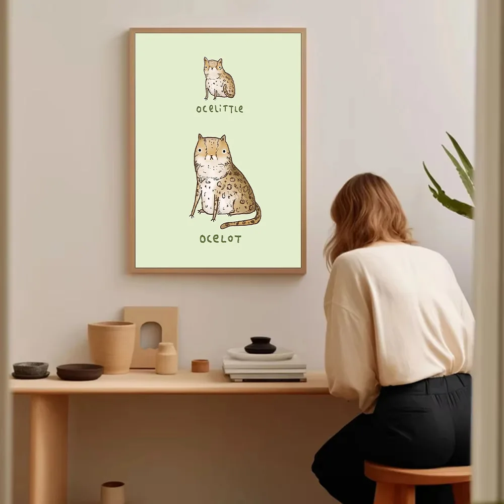 غير المؤطرة لطيف البوبكات قماش جدار الفن البرية الحيوان صورة ديكور غرفة المعيشة المنزلي ديكور غرفة نوم هدية #5