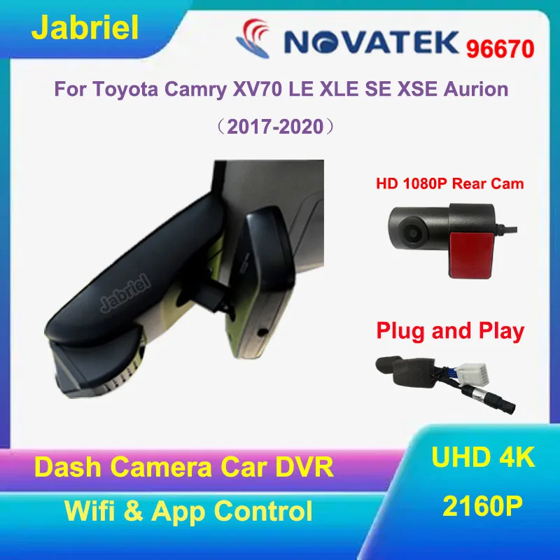 

UHD 4K Car DVR For Toyota Camry XV70 LE XLE SE XSE Aurion 2017-2024 High quality Video Recorder WIFI 2160P Dedicated Dash Cam