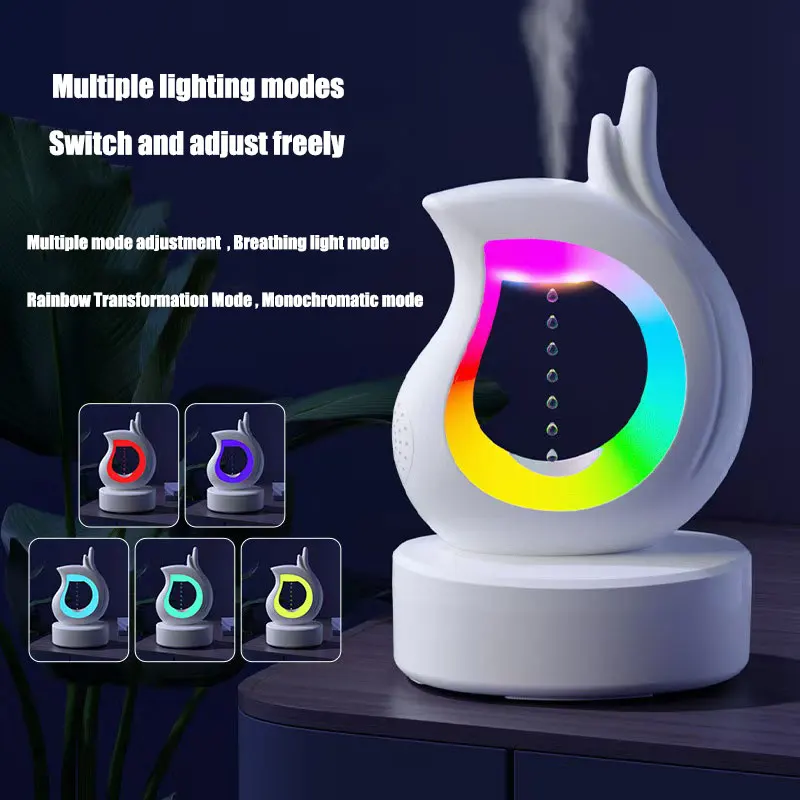 Anti Gravity Humidifier, Anti Burning, Dry Water Droplet Backflow, Orchid Finger Humidifier, Atmosphere Light, Bluetooth Speaker